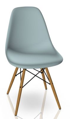 Eames Plastic Side Chair DSW Stuhl Vitra Esche honigfarben-Eisgrau
